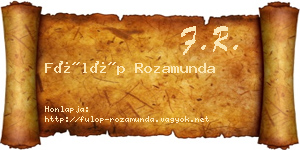 Fülöp Rozamunda névjegykártya